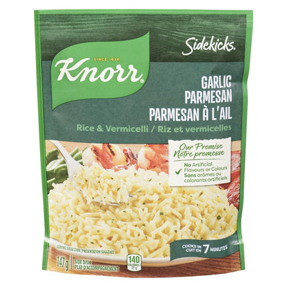 KNORR SIDEKICKS RICE GARLIC PARMESAN, 8 X 147 G