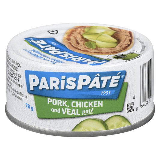PARIS PATÉ PORK CHICKEN & VEAL, 24 X 78 G