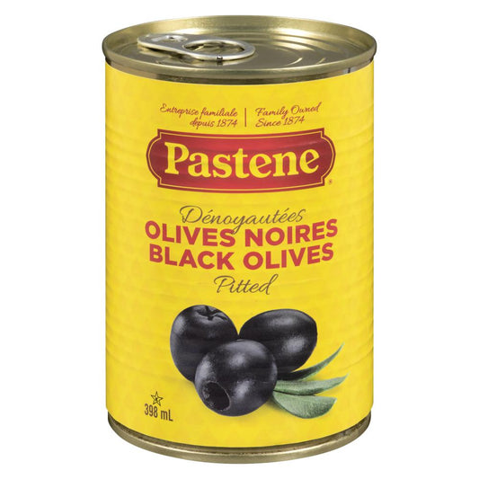 PASTENE PITTED RIPE OLIVES, 24 X 398 ML