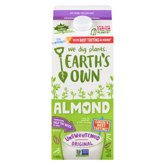 ALMONDFR UNSWEETENED DRINK, 6 X 1.89 L