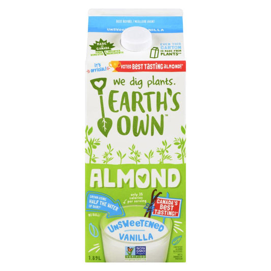 ALMONDFR UNSWEETENED VANILLA DRINK, 6 X 1.89 L