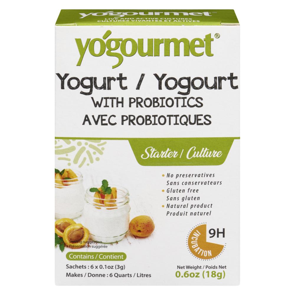 YOGOURMET  CULTURE YOGURT PROBIOTIC, 6 X 18 G
