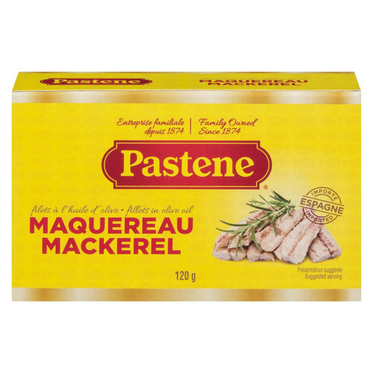 PASTENE MACKEREL FILLET IN OLIVE OIL, 25 X 120 G