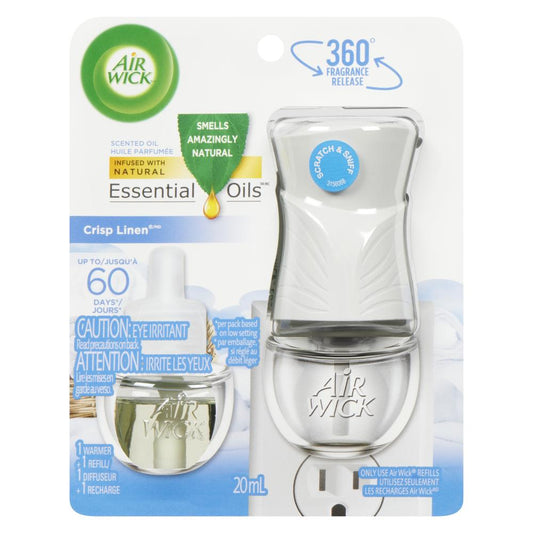 AIRWICK ESSENTIAL OILS AIR FRESHENER LAUNDRY FRESH, 6 X 20 ML