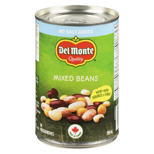 DEL MONTE UNSALTED MIXED BEANS, 24 X 398 ML