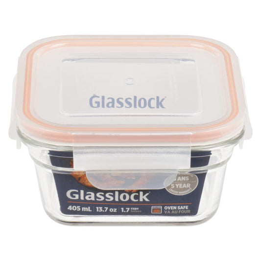 GLASSLOCK RECTANGULAR CONTAINER OVEN-SAFE 405ML, 6 X 1 UN