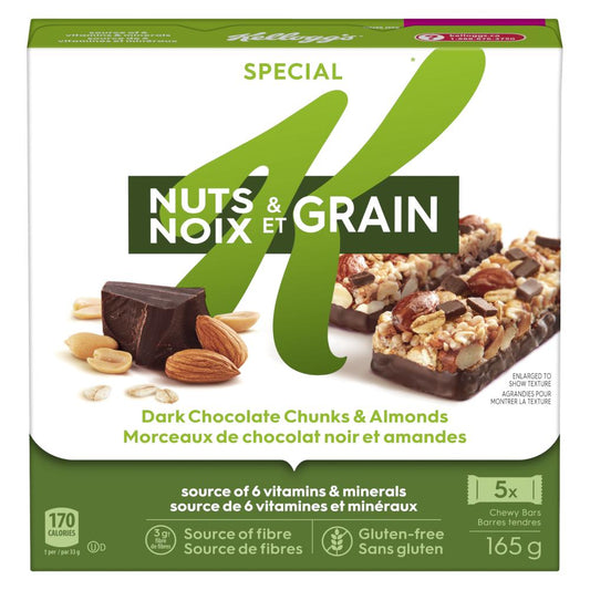 KELLOGG'S SPECIAL K NOURISH BAR CHOCOLATE NUT ALMOND, 8 X 5 X 33 G