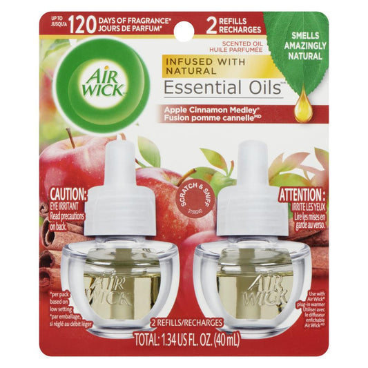 AIRWICK PLUG-IN REFRESH APPLE CINNAMON, 6 X 2 X 20 ML