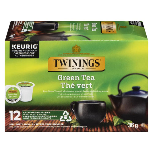 TWININGS GREEN TEA 12KCUP, 6 X 12 UN