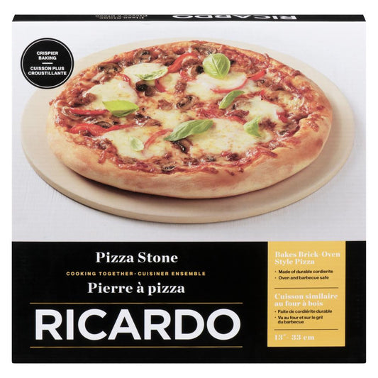 RICARDO 13-INCH ROUND PIZZA STONE, 5 X 1 UN