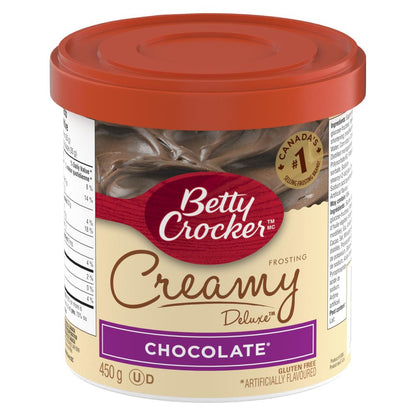 BETTY CROCKER DELUXE CHOCOLATE FROSTING, 12 X 450 G