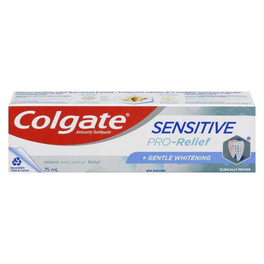 COLGATE SENSITIVE PRO-WHITENING TOOTHPASTE, 12 X 75 ML