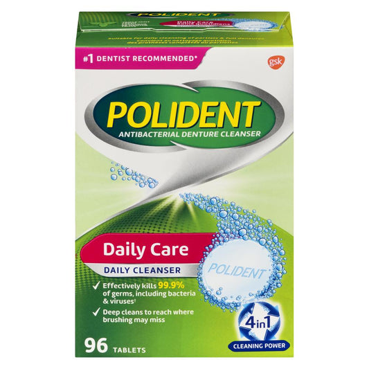 POLIDENT DENTURE CLEANSER FOR DAILY USE MINT, 12 X 96 UN