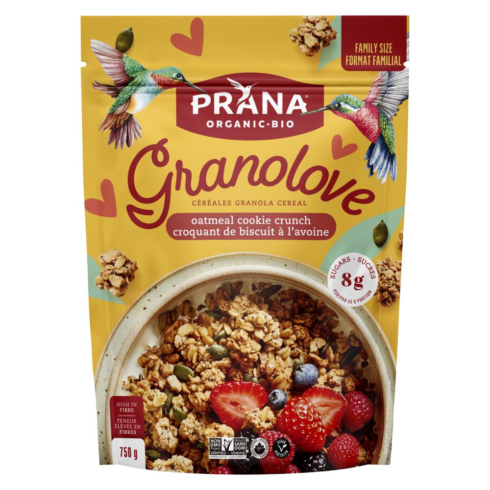 PRANA CRUNCHY OAT GRANOLA, 6 X 750 G