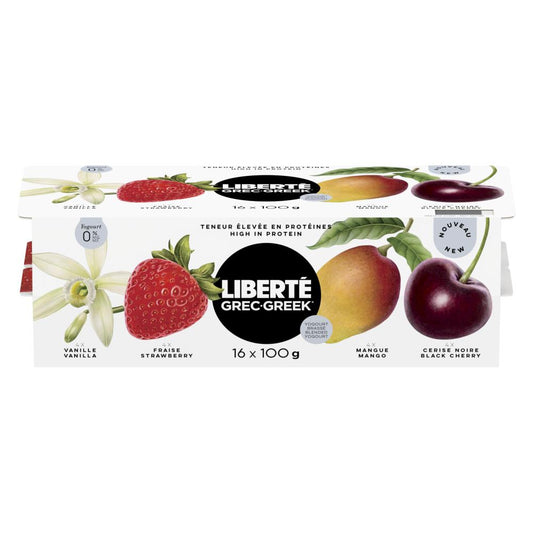 LIBERTE GREEK YOGURT FLAVORS, 3 X 1.6 KG