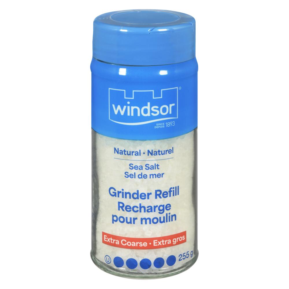 WINDSOR SEA SALT GRINDER REFILL, 6 X 255 G