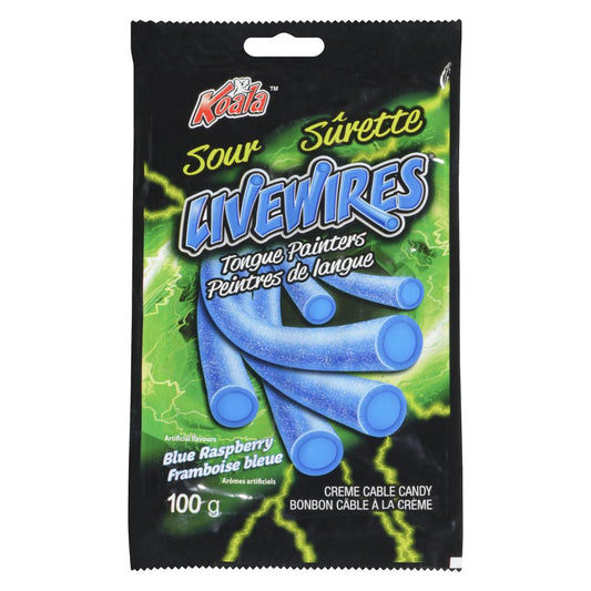 LIVEWIRE SOUR BLUE RASPBERRY CABLES, 18 X 100 G