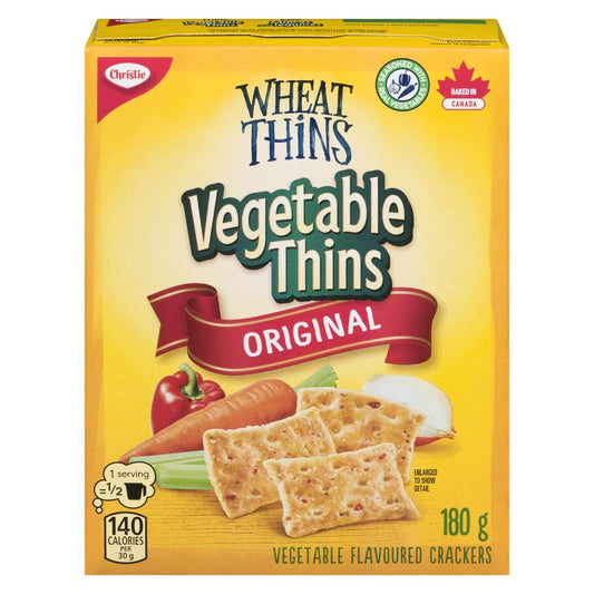 WHEAT THINS FINE WHEAT VEGETABLES MINI, 12 X 180 G