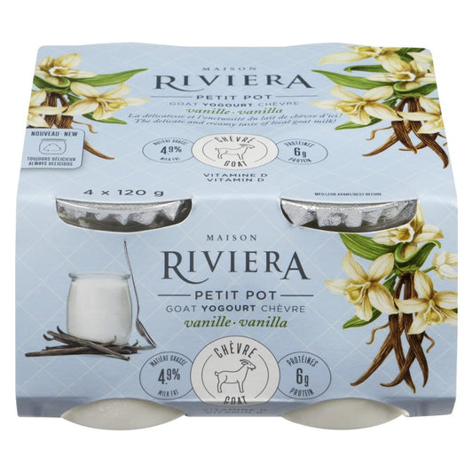 RIVIERA DELICE GOAT CHEESE VANILLA, 6 X 4 X 120 G