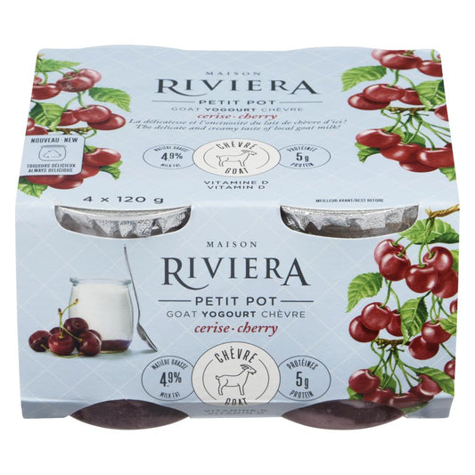 RIVIERA GOAT YOGURT CHERRY, 6 X 4 X 120 G
