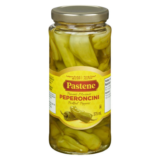 PASTENE GREEN PEPPERS IN VINEGAR, 12 X 375 ML