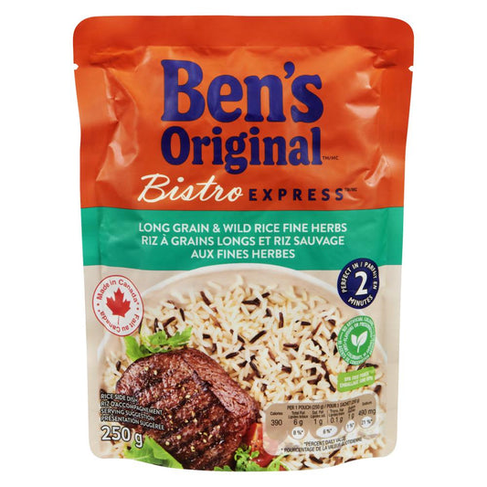 BENORGNL REDUCED SODIUM LONG GRAIN BROWN RICE, 12 X 250 G