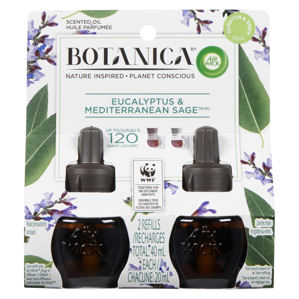 AIRWICK BOTANICA EUCALYPTUS REFILLS, 6 X 40 ML