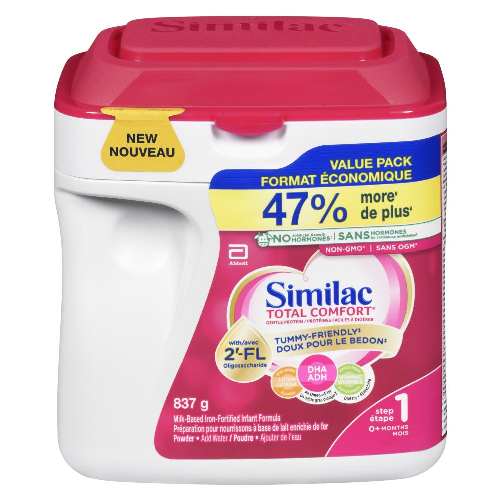 SIMILAC TOTAL COMFORT 2FL POWDER, 6 X 837 G