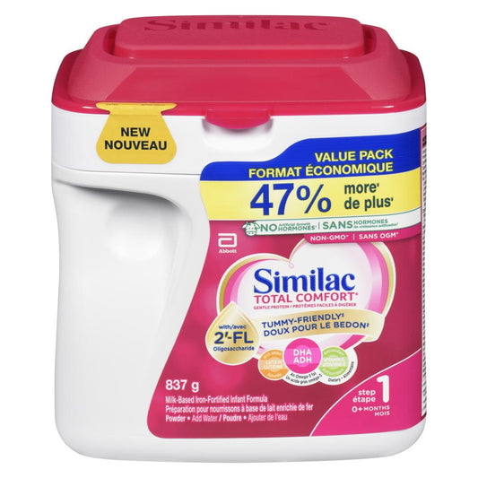 SIMILAC TOTAL COMFORT 2FL POWDER, 6 X 837 G