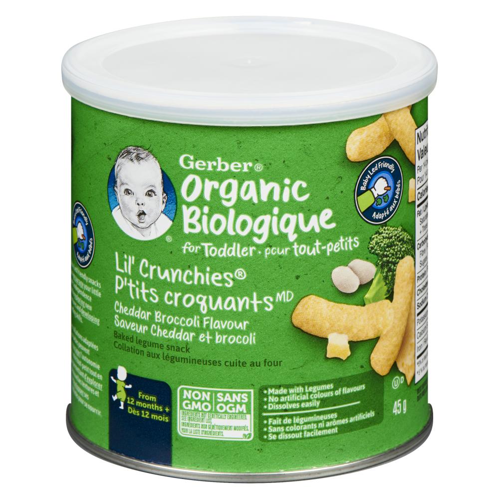 GERBER ORGANIC LITTLE HUMMUS BITES, 6 X 45 G