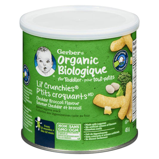 GERBER ORGANIC LITTLE HUMMUS BITES, 6 X 45 G
