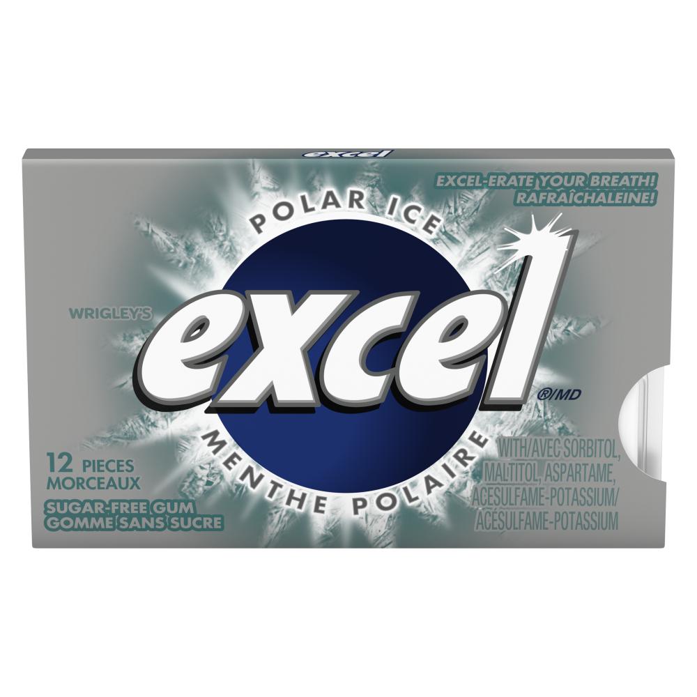 EXCEL POLAR MINT GUM, 12 X 1 UN