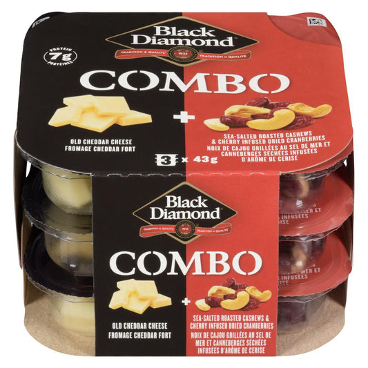 BLACK DIAMOND CHEDDAR BLUE FROMAGE CAJUN COMBO, 4 X 129 G