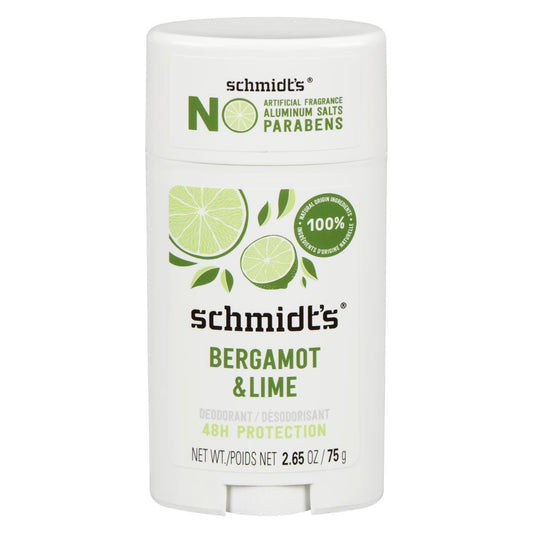 SCHMIDT'S BERGAMOT DEODORANT, 6 X 75 G