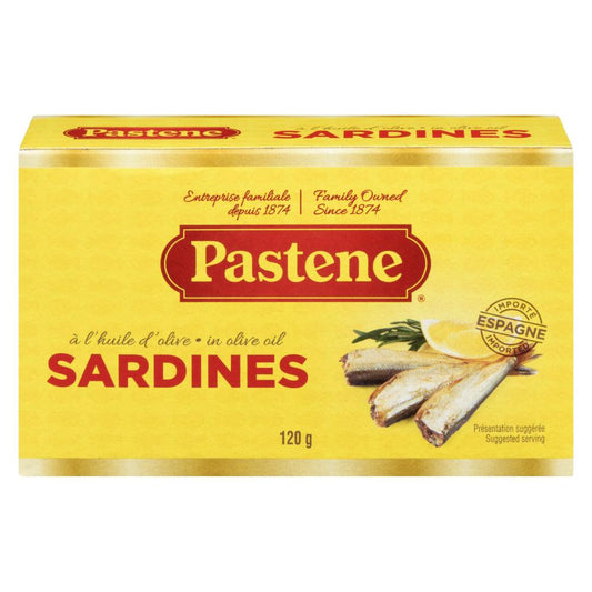 PASTENE SARDINES IN OLIVE OIL, 25 X 120 G