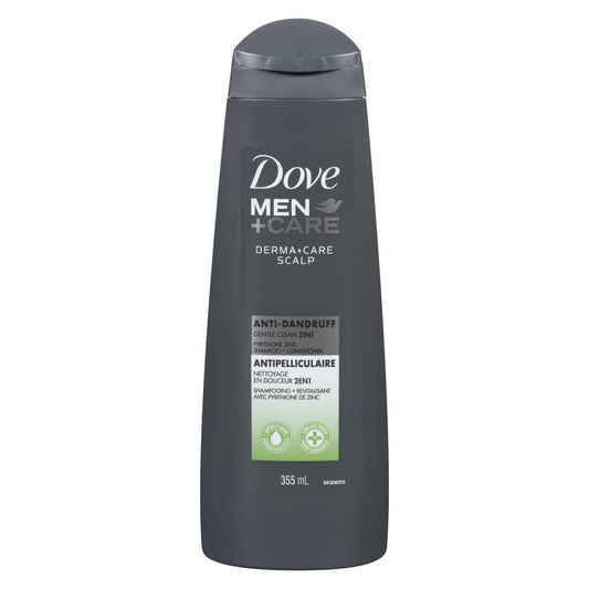 DOVE MEN SHAMPOO 2-IN-1 GENTLE CLEAN, 6 X 355 ML