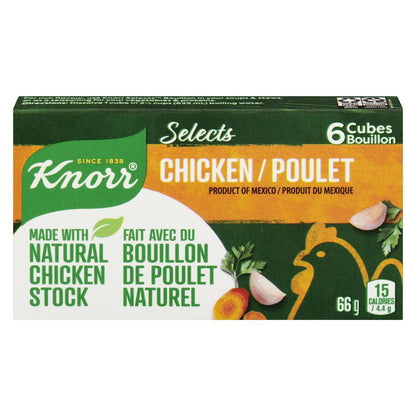 KNORR SELECTS CHICKEN BOUILLON CUBES, 24 X 6 UN