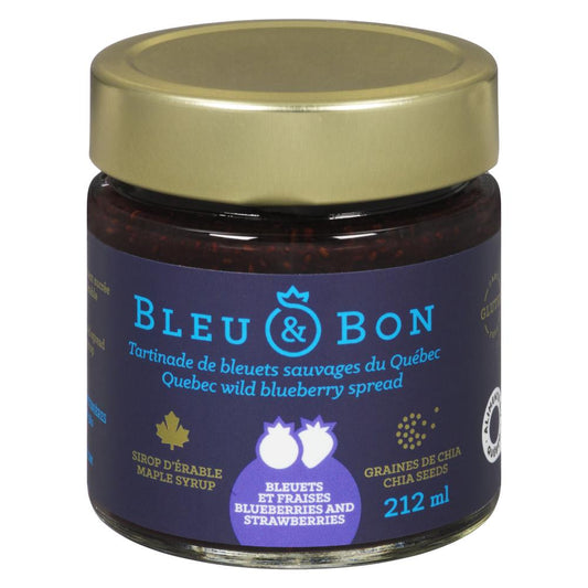 BLEU & BON FRESH BLUEBERRY CHIA JAM, 12 X 212 ML