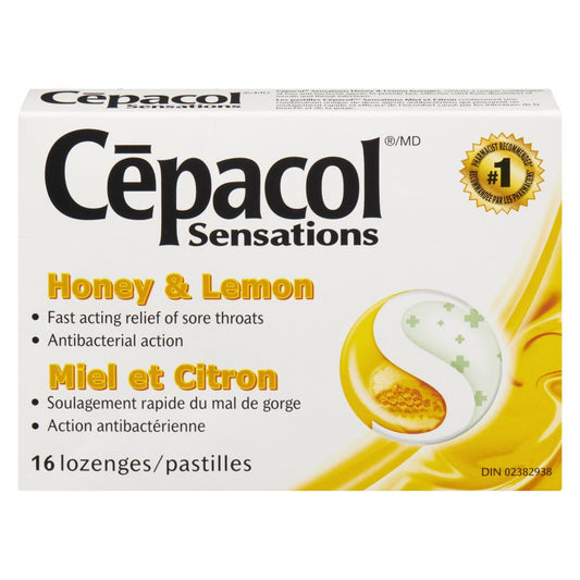 CEPACOL HONEY & LEMON LOZENGES, 12 X 16 UN