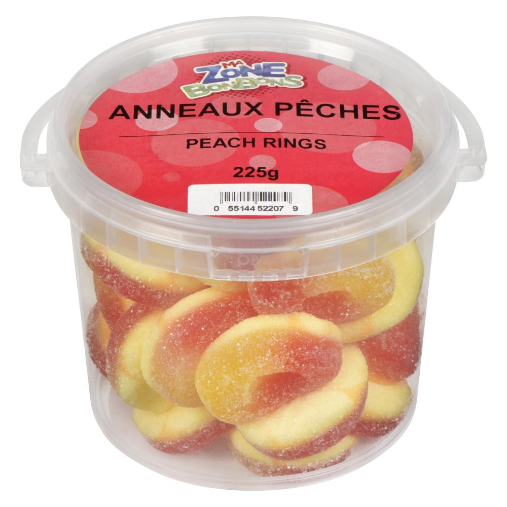 JOHNVINCE PEACH RINGS, 12 X 225 G