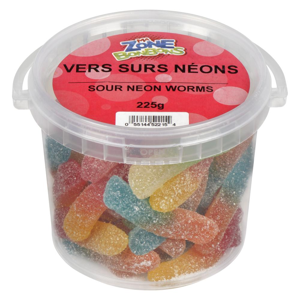 JOHNVINCE NEON GUMMY WORMS, 12 X 225 G