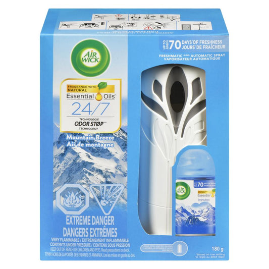 AIRWICK FRESHMATIC KIT PULVERIZED FRESH MOUNTAIN, 4 X 180 G