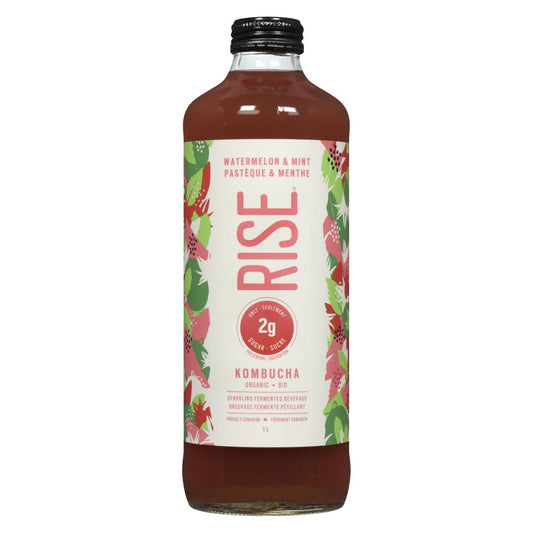 RISE KOMBUCHA, WATERMELON & MINT 1G, 6 x 1L