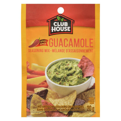 CLUBHOUSE MIXED SPICY GUACAMOLE SEASONING, 12 X 20 G