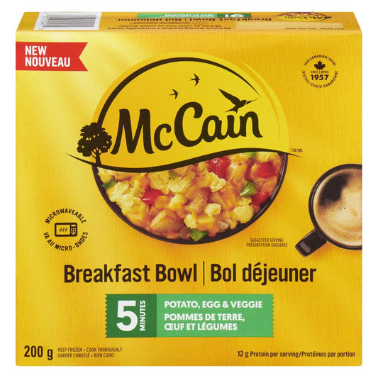 MCCAIN BOWL POTATO EGG VEGETABLE, 8 X 200 G