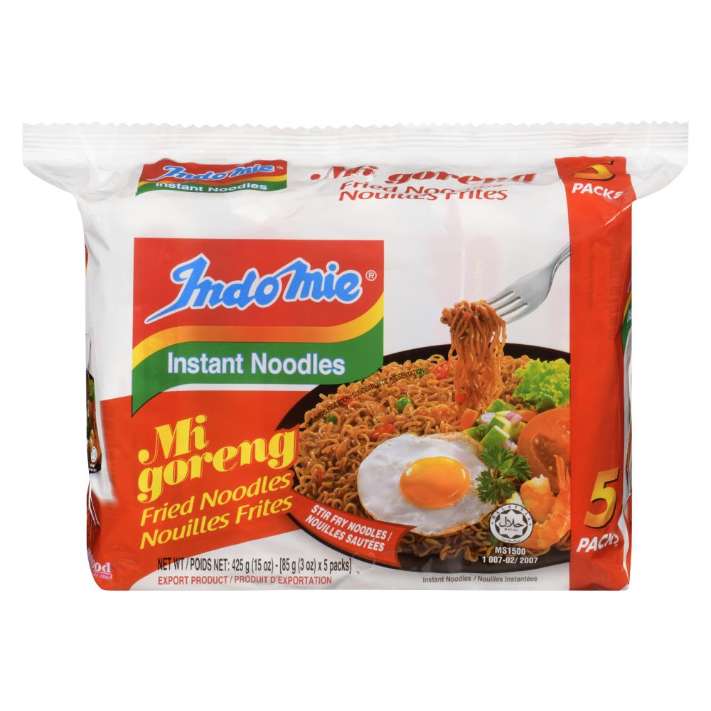INDOMIE INSTANT FRIED NOODLES, 6 X 425 G