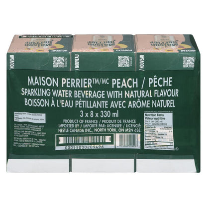 PERRIER SPARKLING WATER PEACH, 24 X 330 ML
