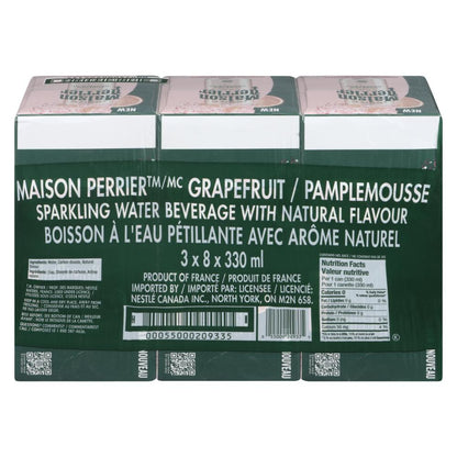 PERRIER SPARKLING WATER GRAPEFRUIT CAN, 24 X 330 ML