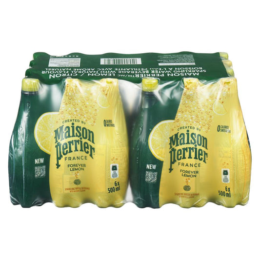 PERRIER SPARKLING WATER LEMON, 4 X 6 X 500 ML