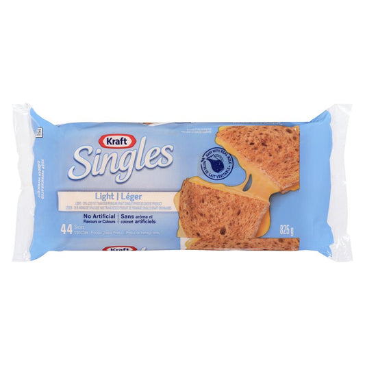 KRAFT INDIVIDUALLY WRAPPED LIGHT CHEESE SLICES (44), 8 X 44 X 18.75 G